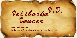 Veliborka Dancer vizit kartica